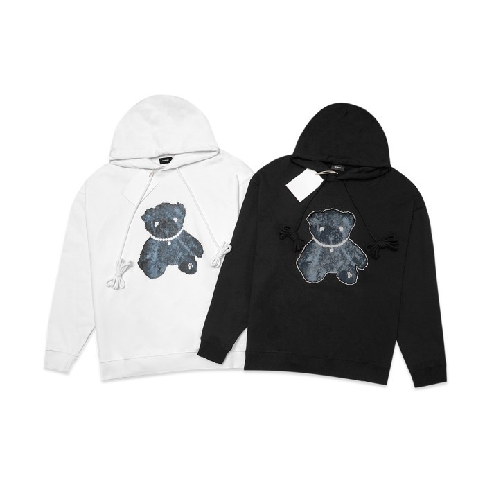 We11Done Pearl Necklace Teddy Hoodie