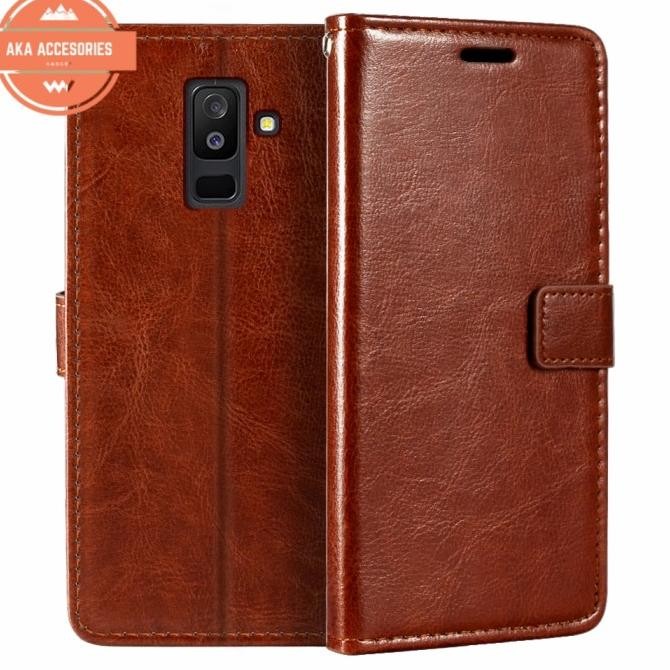 Siap Kirim LEATHER CASE SAMSUNG A6+ A8+ A6PLUS A8PLUS A6 A8 PLUS SARUNG HP DOMPET