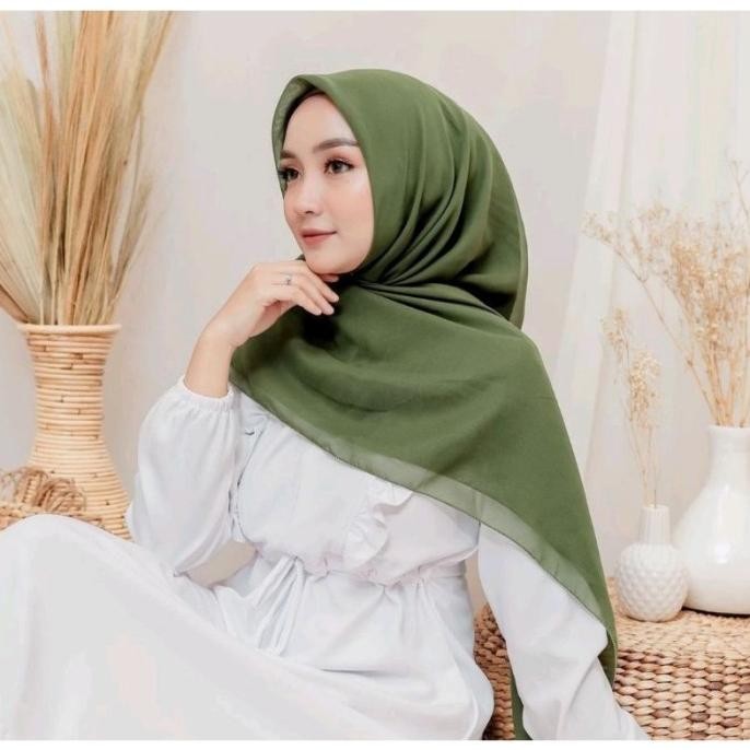Miliki Paket Usaha 100Rb Dpt 10Pcs Hijab Bella Square Jahit Tepi Tanpa Label