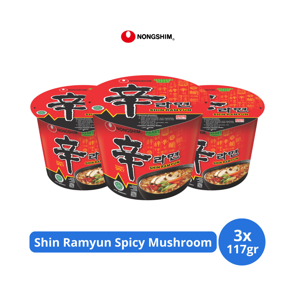 

Nong Shim Shin Ramyun Spicy Mushroom 117gr x 3 pcs