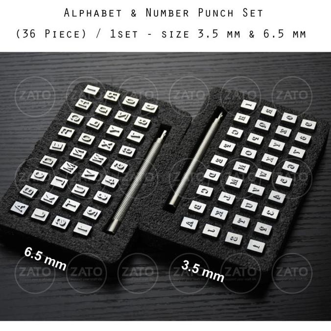 

Terlaris Alphabet & Number Punch Set 36 pcs - leather tools - alat kulit SALE