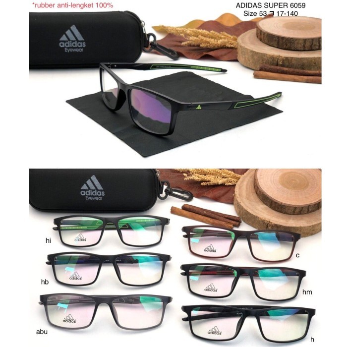 Frame Kacamata ADIDAS 6059 Pria Sporty minus baca Photocromic