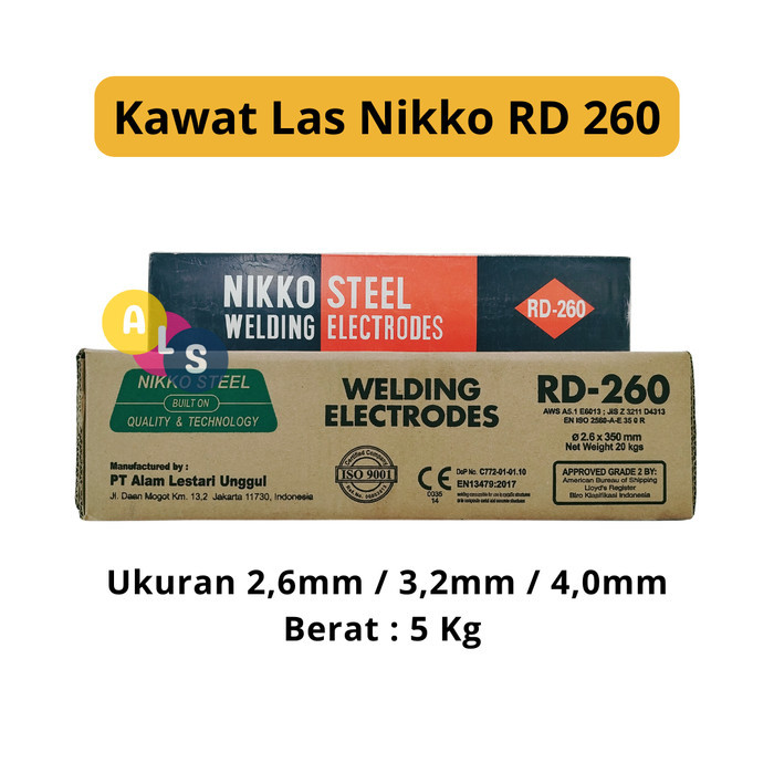 Kawat Las Listrik/ Kawat Las Nikko Steel Rd 260/ Welding Electrodes