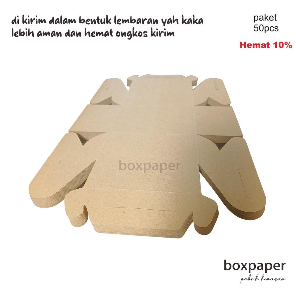 

PROMO Gable Box Kraft isi 50 PCS / Dus Kue / Box Snack Nasi Ayam Souvenir Hadiah Makanan Kemasan Laminasi Murah ac-8