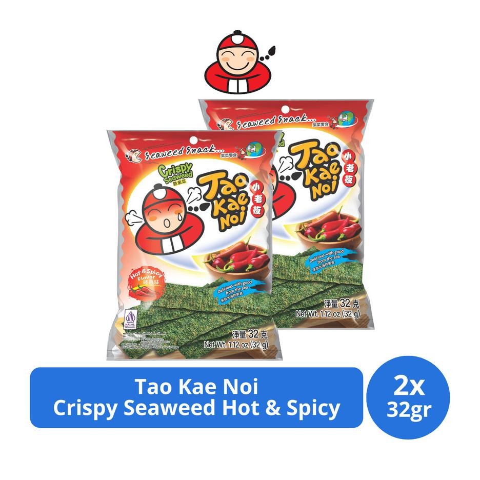 

Tao Ae Noi Cripy Eaweed Hot Picy 32Gr 2 Pc