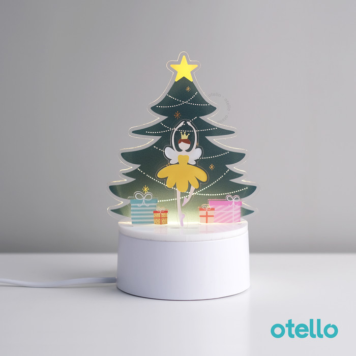 

Christmas Acrylic Lamp Dekorasi Lampu Meja Natal Carol Ballerina Kado