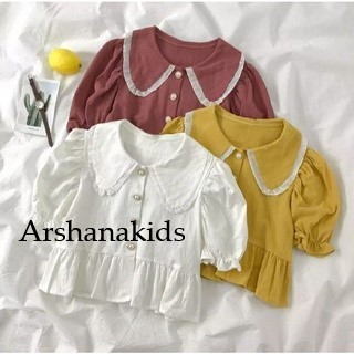 Cilla blouse anak perempuan 1-12 tahun/blouse anak/baju bahan crinkle