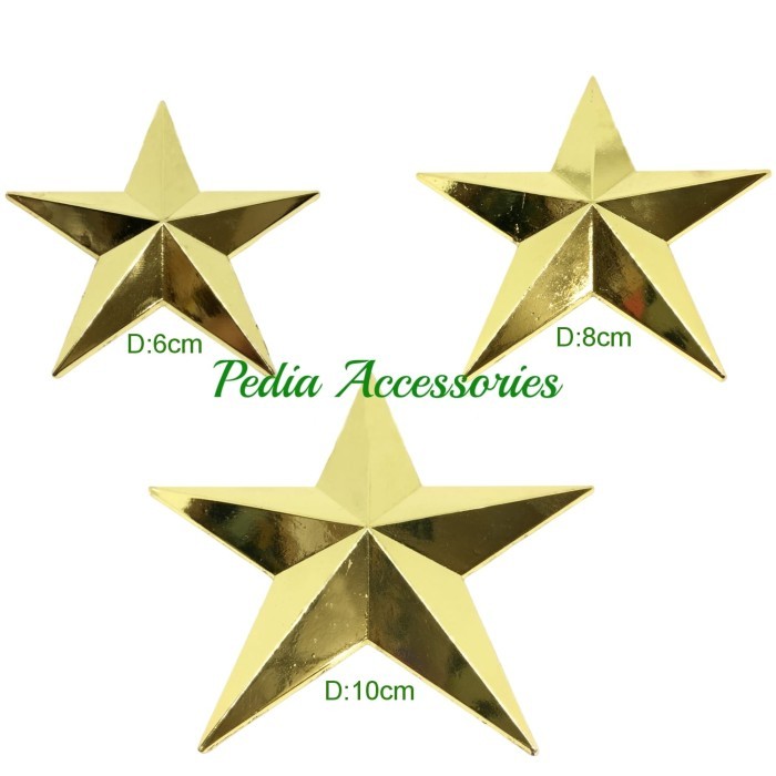 Pin Bintang / Pin Bintang Logam Gold