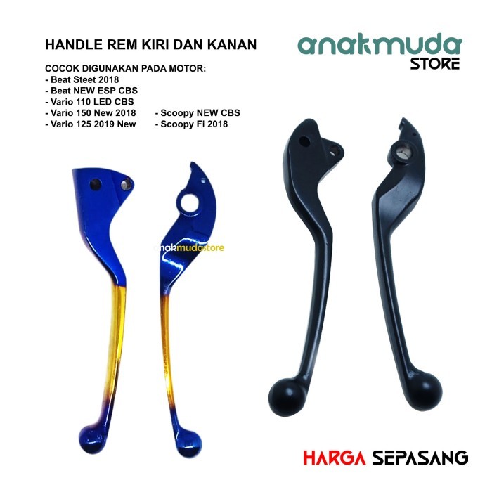 TERMURAH HANDLE HANDEL REM MOTOR VARIASI TWO TONE BAKAR VARIO OLD 150 BEAT CBS