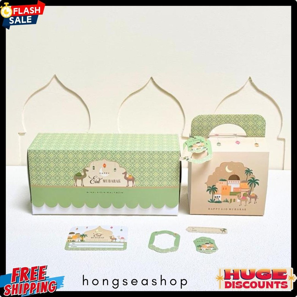 

5 Set Box Tenteng Chana 27.5X9.5X13Cm Box Lebaran Idul Fitri 3 Toples 500/600/800Ml Mr1 Diskon Setengah Harga