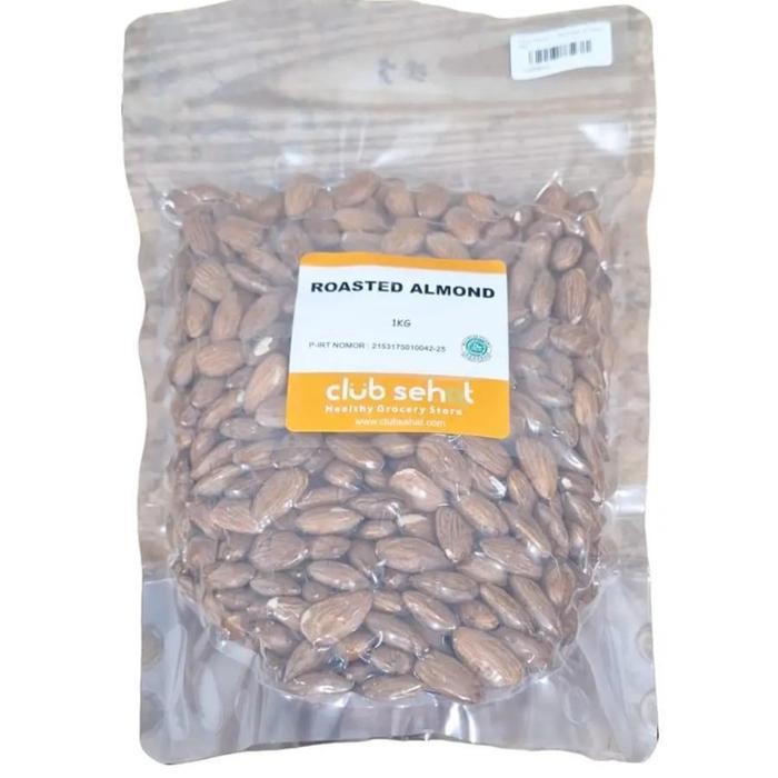 

BARANG TERLARIS Club Sehat Roasted Almond 1Kg - Makanan Ringan Sehat - Food, Snack Kering Cemilan