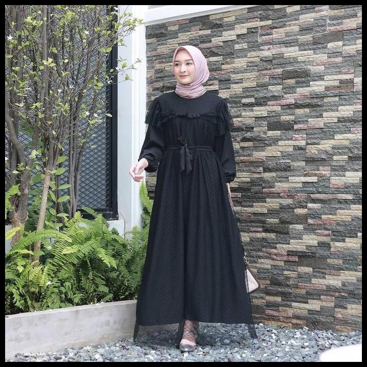 Terlaris Mira Dress Tile Doty - Brukat Party Gamis Maxy Remaja Brokat Wanita Muslim Kondangan Good Q