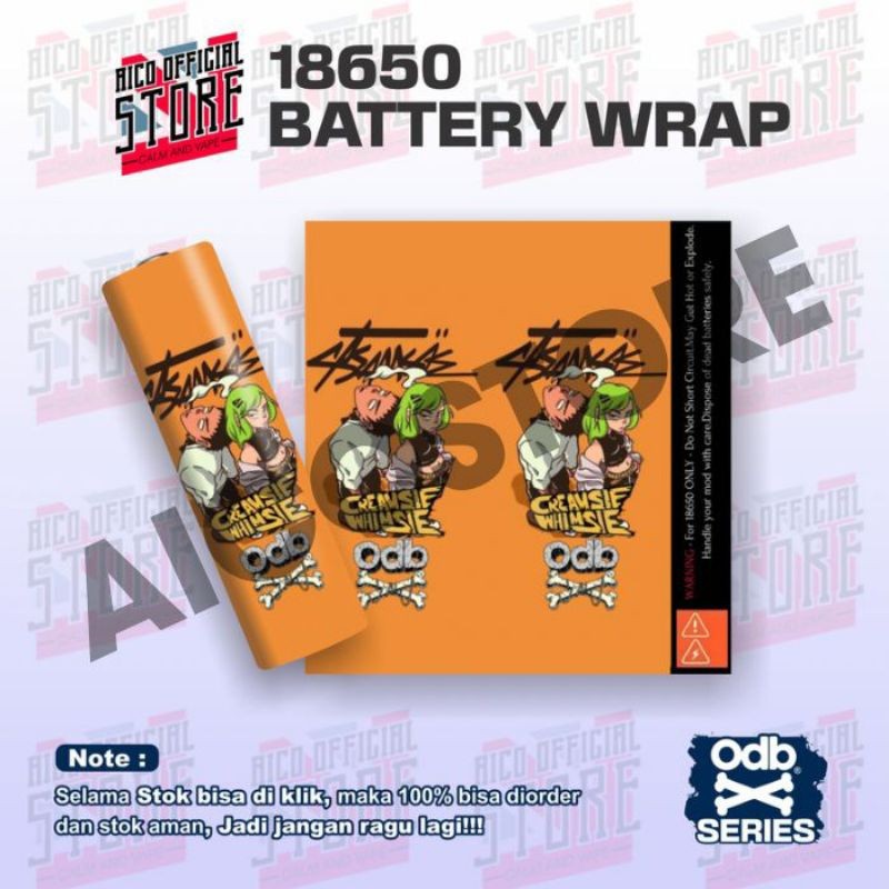 

Premium Cut - Famstore Stiker Wrap Baterai 18650 O D B X Kremsi Whimse Untuk Melindungi Dan Memperindah Tampilan 15 Garskin Stiker / Case Custom Terlaris 2PCS/ Fullbody