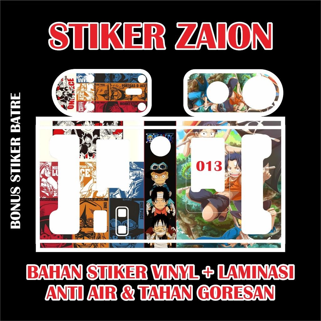 

Premium Cut - Stiker Zaion Bahan Laminasi 013 Garskin Stiker / Case Custom Terlaris 2PCS/ Fullbody