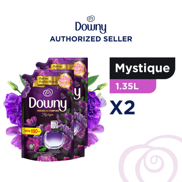 Downy Premium Parfum Mystique Pewangi dan Softener Refill 1.35 l - Isi 2