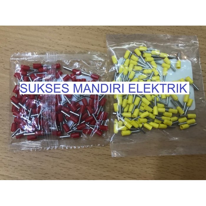 Skun Ferules 1mm/Verules 1mm / Skun Kabel Ferulles 1mm / Skun E 1008 - Merah