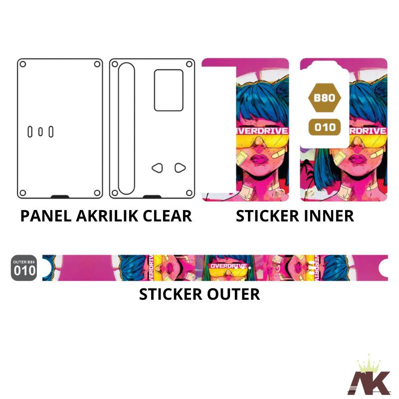 

Premium Cut - Cutting Akerilik Untuk Bagian Luar Dalam B80 Pres 10 Garskin Stiker / Case Custom Terlaris 2PCS/ Fullbody
