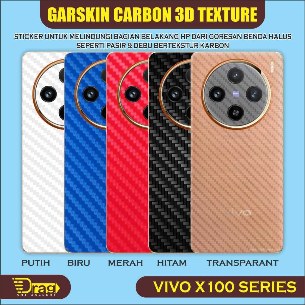 

Premium Cut - Karbon Anti Jamur Vivo X100 Pro Garskin Stiker / Case Custom Terlaris 2PCS/ Fullbody