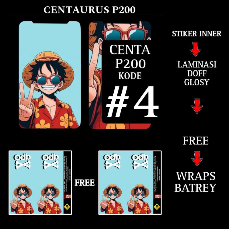 

Premium Cut - Stiker Inner Bateray P200 4 Garskin Stiker / Case Custom Terlaris 2PCS/ Fullbody