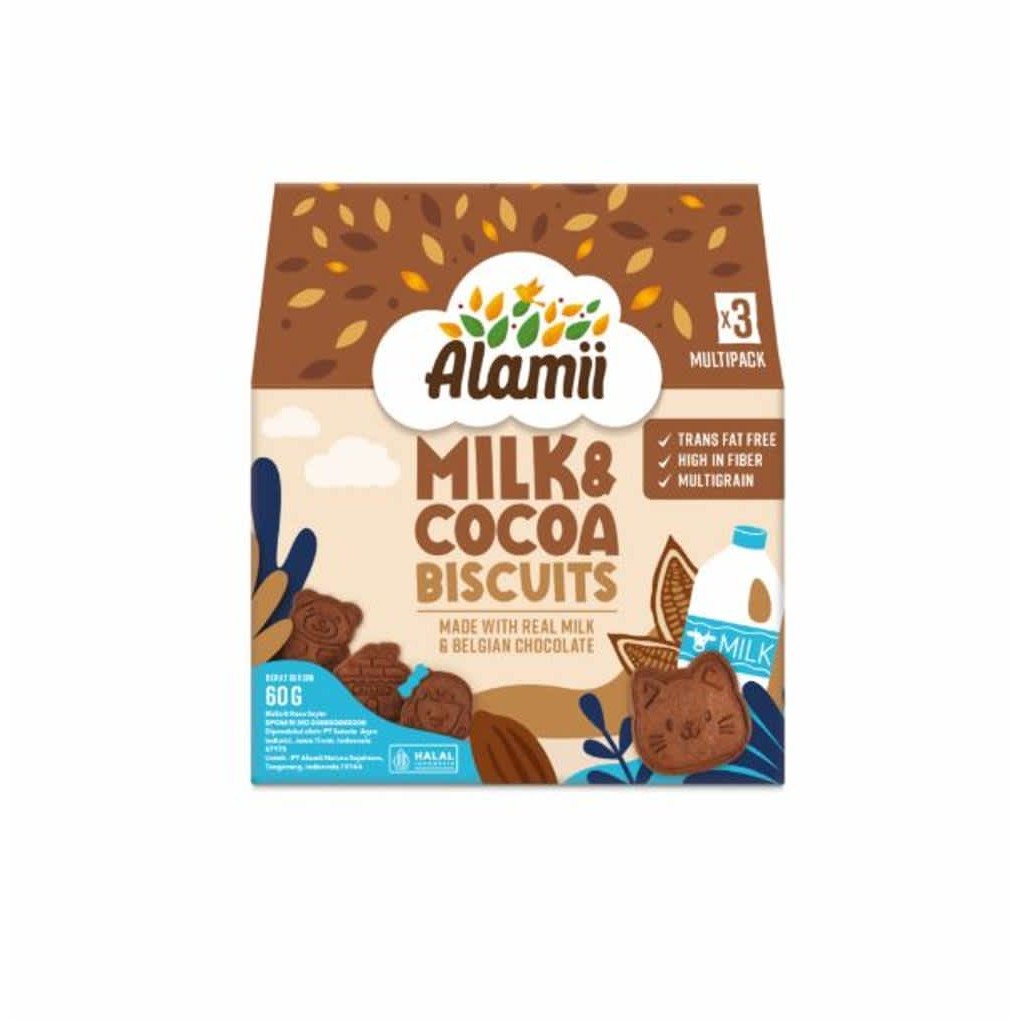 

ALAMII BISCUITS MILK & COCOA 60GR - RAJA SUSU