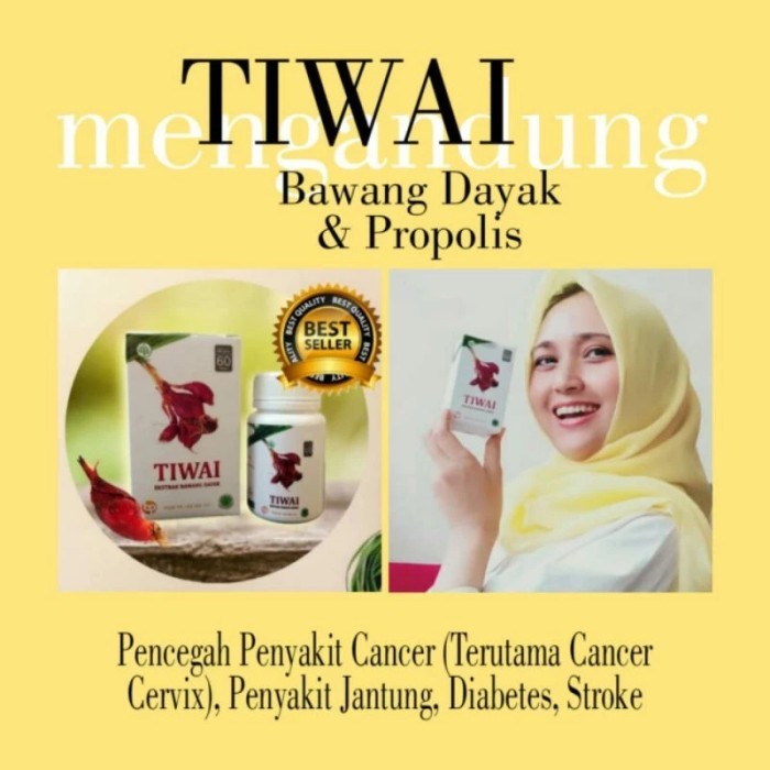 

ORIGINAL Obat Herbal Kolesterol Jantung TIWAI 60 Kapsul PREMIUM