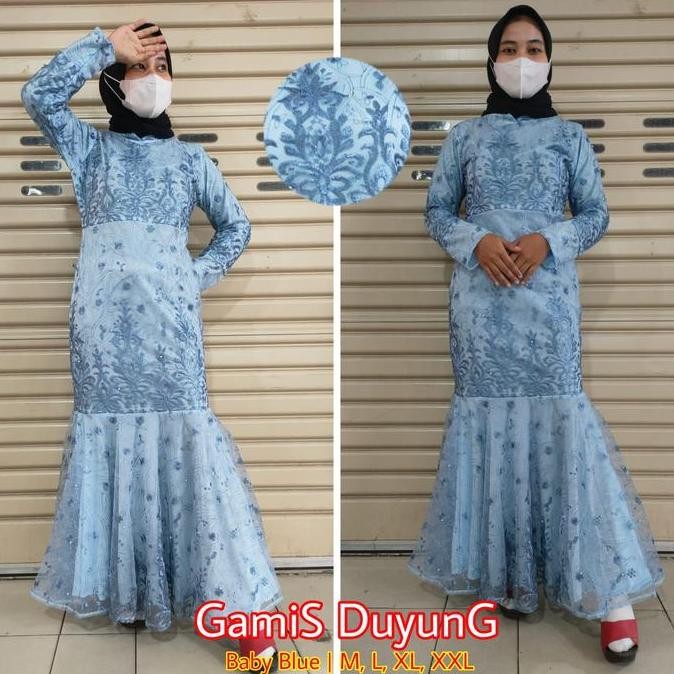GAMIS DUYUNG MUTIARA / GAMIS PESTA WANITA /DRES BROKAT Terlaris