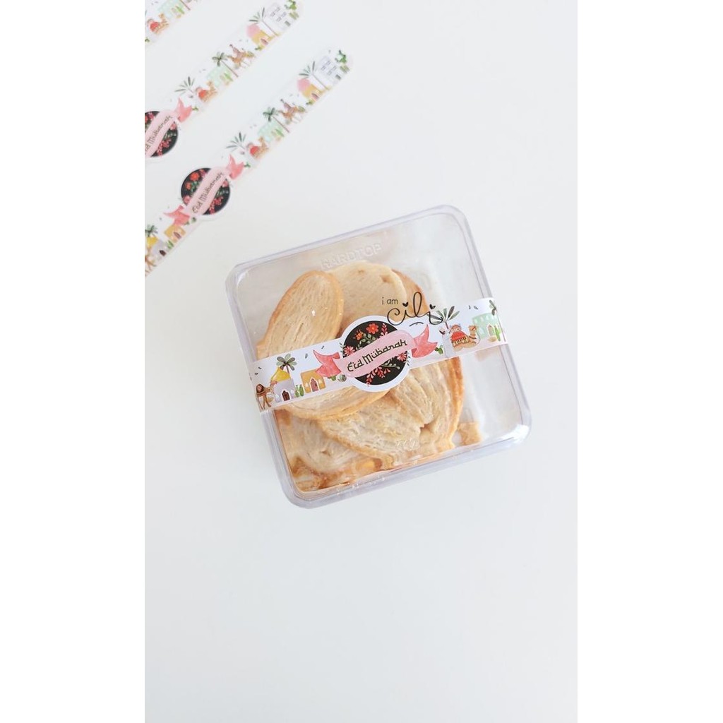 

*****] (SIF129/SIF130) stiker idul fitri ARA(JAM) untuk toples 350gr / toples