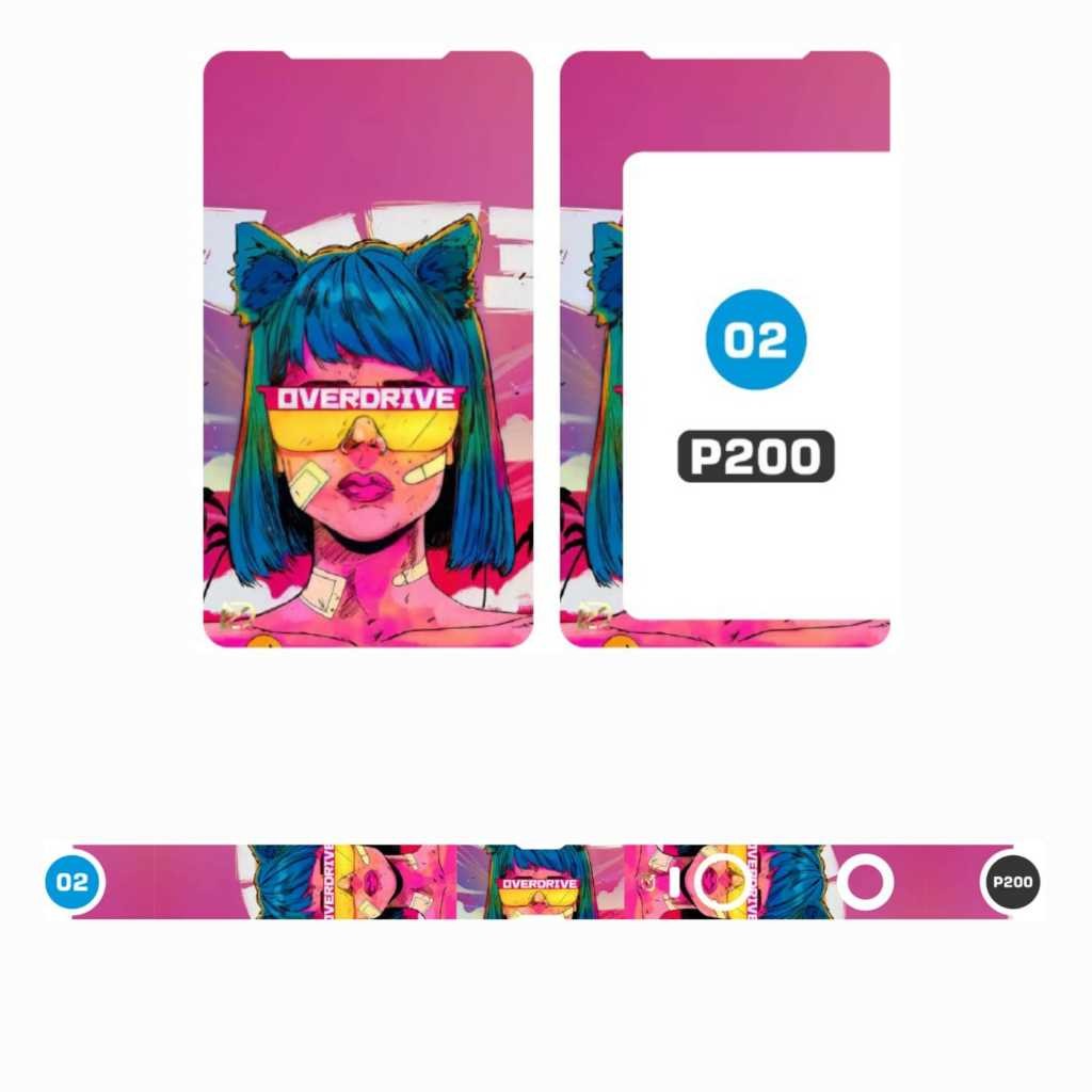 

Premium Cut - Namikami Stiker Label P200 Cutting 02 Garskin Stiker / Case Custom Terlaris 2PCS/ Fullbody