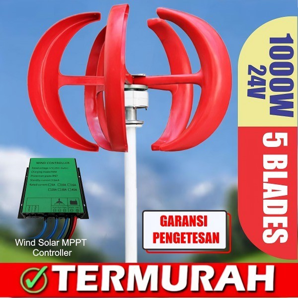 TERBARU PLTB Generator Wind Turbine Vertical 300W Turbin Angin / Turbin Angin BISA GRAB