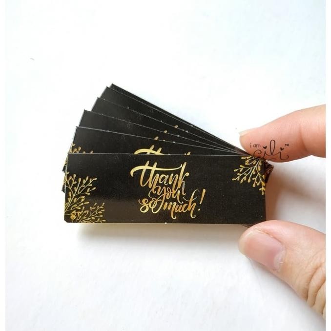 

:<:<:<:<] (SN23)Stiker thank you so much 7x2.5 cm untuk seal box paperbag