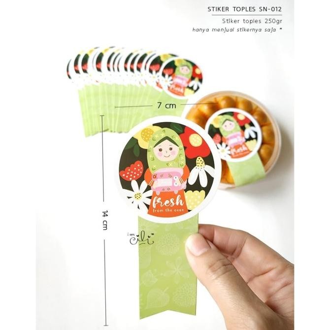 

best seller] (SN12) stiker fresh from the oven untuk toples 250gr/350gr (uk 7x14cm)