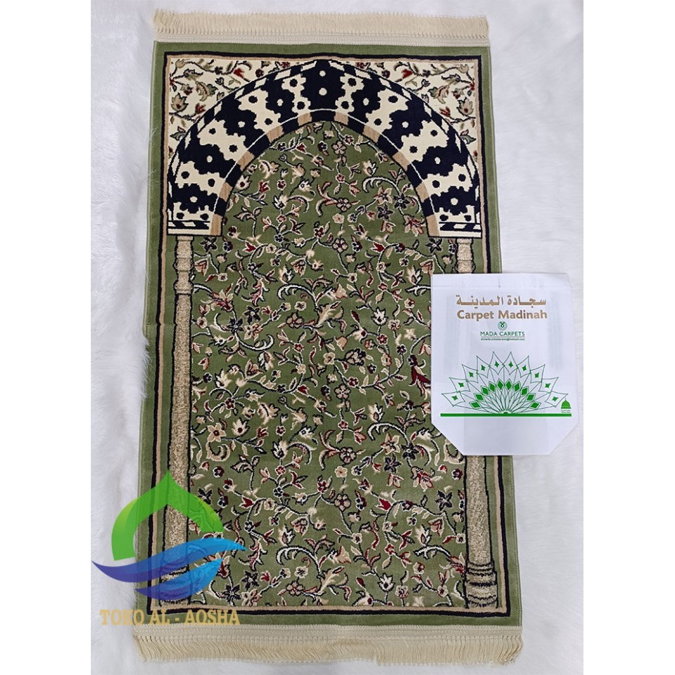 Sajadah Rawdah Original Madinah/Rawdah Warna Hijau Asli 100%
