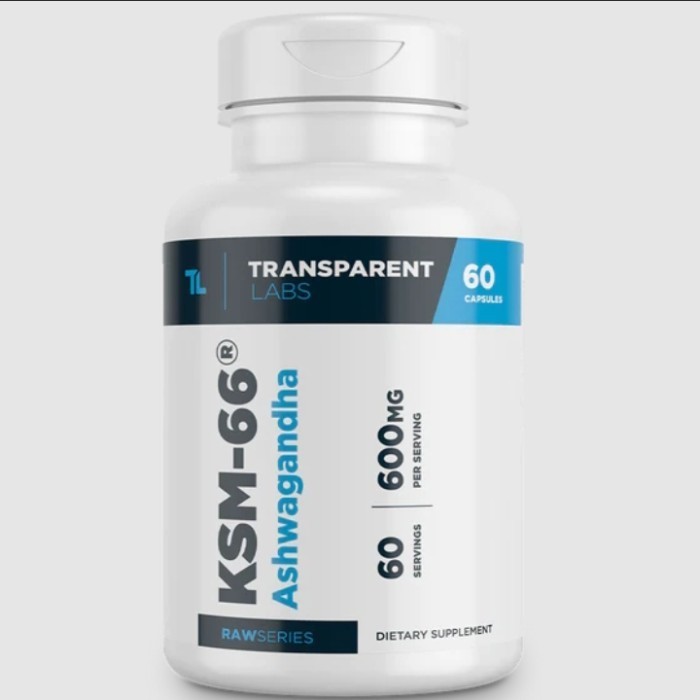 Transparent labs KSM 66 Ashwagandha 600 mg Natural Stress Reliever