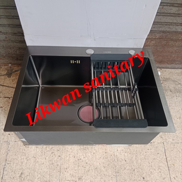 Kitchen sink stainless 6045 INOBE hitam / kitchen sink inobe body only