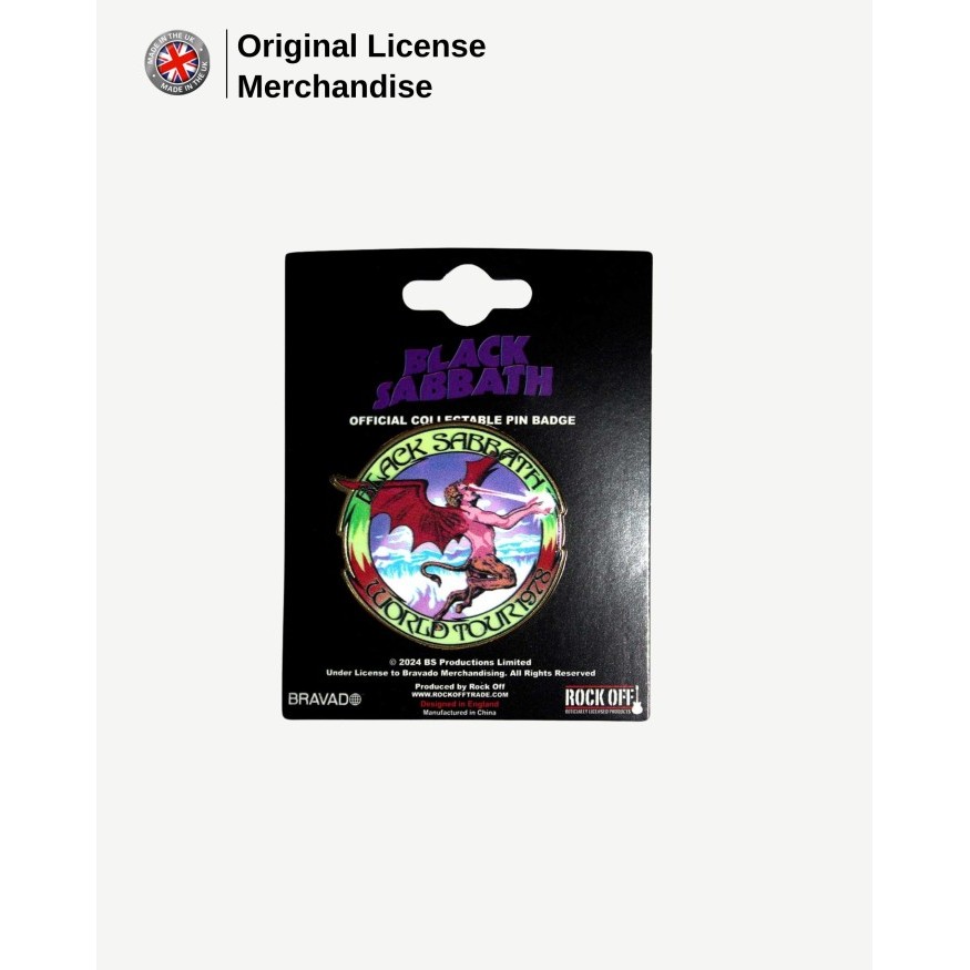 Pin Badge Bross Peniti Musik Band BLACK SABBATH World Tour 1978 Pin Enamel Aksesoris