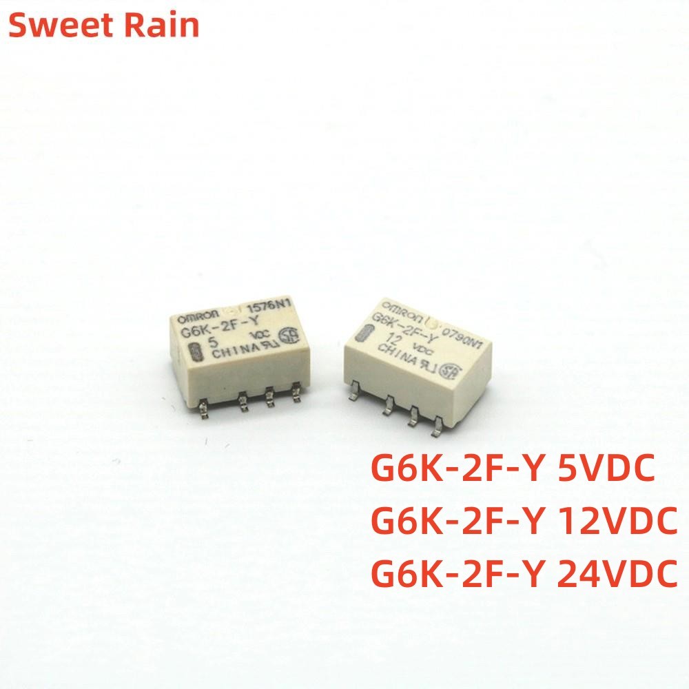 HWG 10PCS SMD G6K-2F-Y Signal Relay 8PIN for Relay DC 5V 12V 24V G6K-2F-Y 5VDC G6K-2F-Y 12VDC G6K-2F