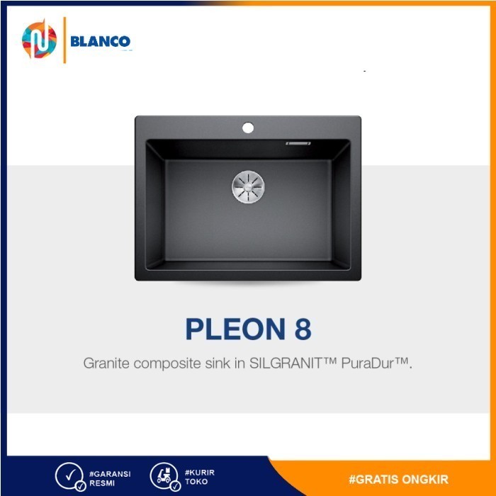BLANCO Pleon 8 Silgranit Kitchen Sink - Black - Blanco