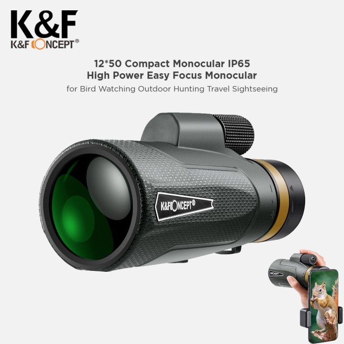 KNF Concept Compact Monocular 12x50 with Easy Focus - YH1250