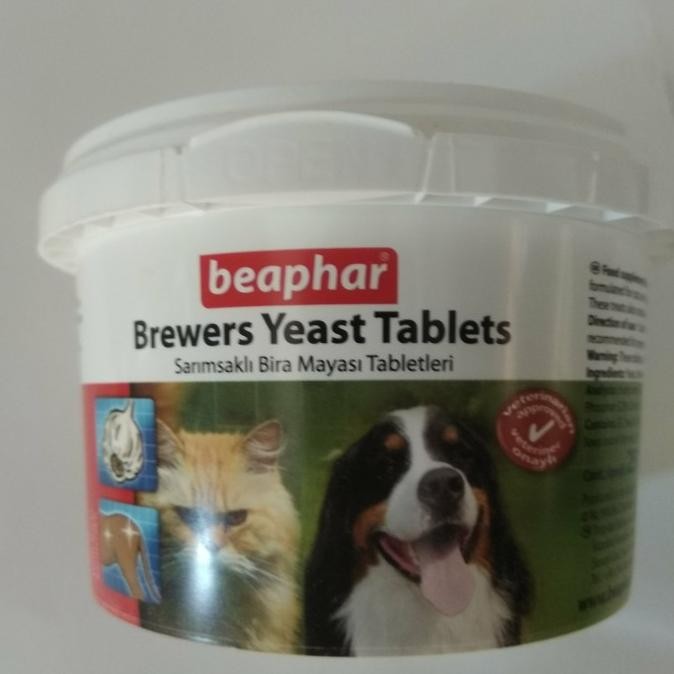 beaphar brewer yeast tablets vitamin bulu untuk anjing dan kucing