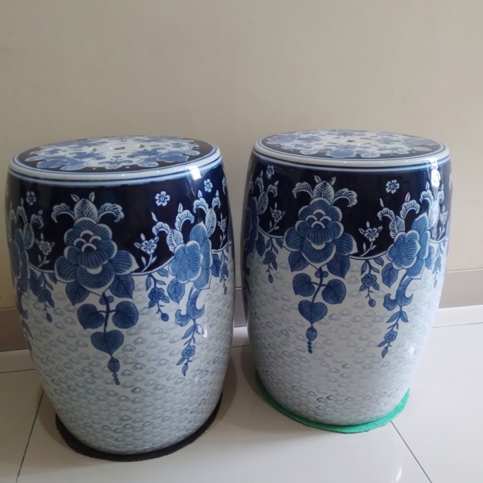 

TERBARU Bangku keramik cina lukis tebal T.46cm. hgr.1pasang. HOT SALE!