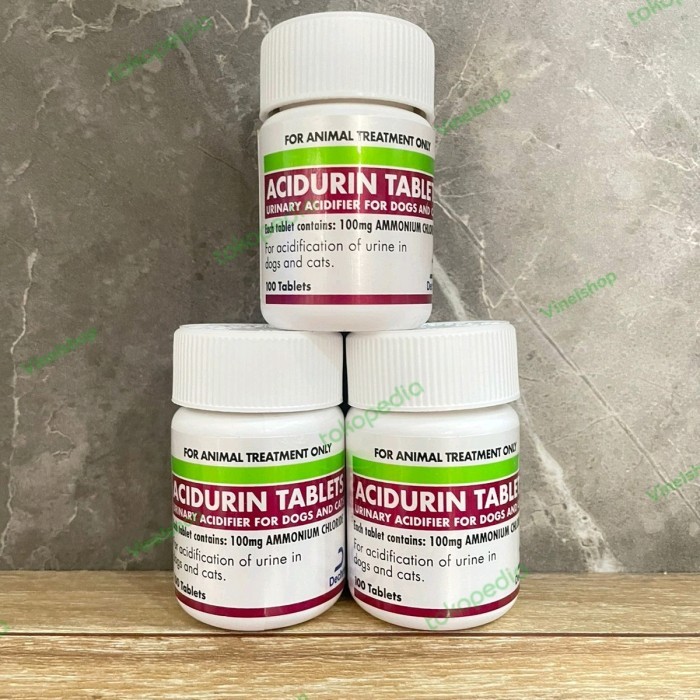 Acidurin Tablet Obat Susah Kencing Kucing Anjing