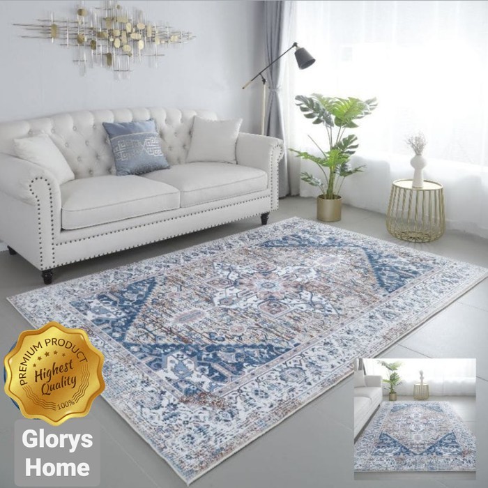 Karpet Lantai Import Permadani Besar 200 x 300, Khasmir Bulu Sintetis