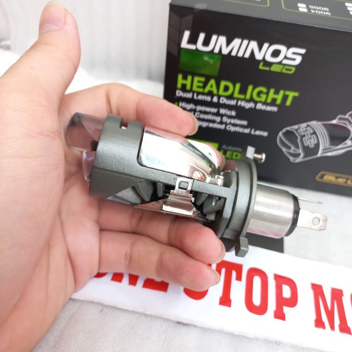 Lampu Led Mini Projector H4 Mp3 Mini Biled Mini Laser Luminos Led H4 Mp3 (Hi/Lo) Original Ori Asli