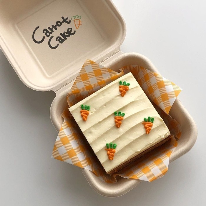GROSIR-50pc Bagasse Burger Box/Dus Korean Bento/Lunchbox Cake TartMini