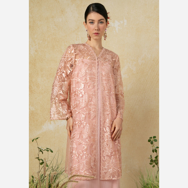Zalia Maharani Lace Tunic Top Wanita