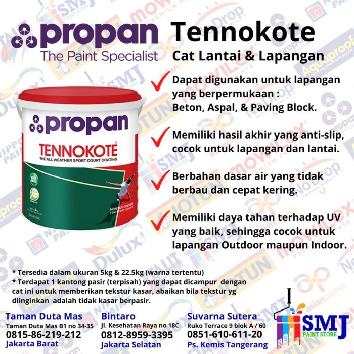 TERBARU CAT LAPANGAN PROPAN TENNOKOTE 5 KG