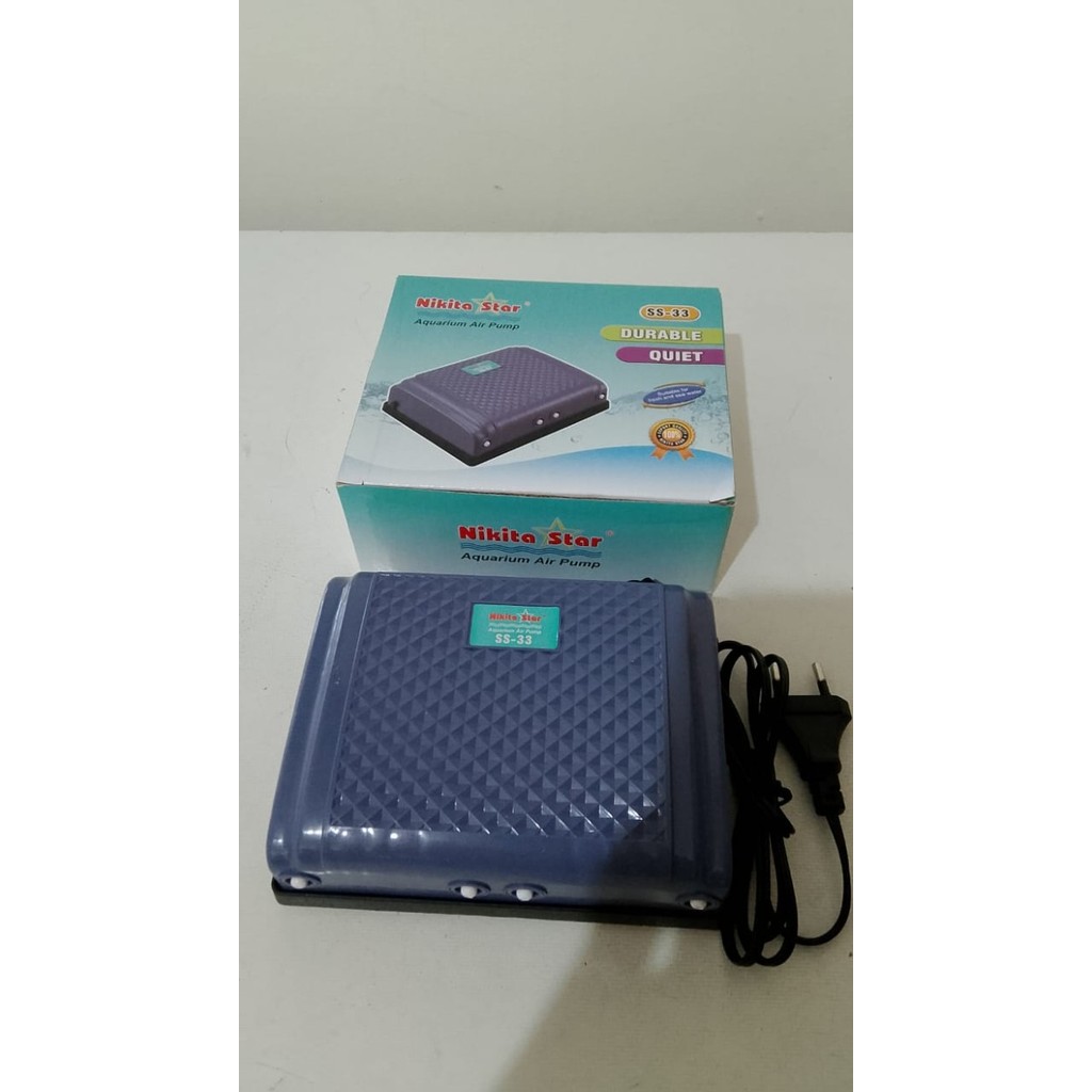 NIKITA STAR NS SS 33 POMPA AERATOR 4 LUBANG MESIN GELEMBUNG UDARA
