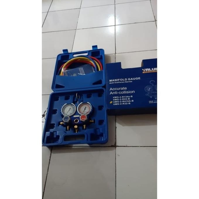 Vmg-2-R410A-B Manifold Ac Value Set/Dual Manifold Gauge Value With Bag Original Dan Terlaris