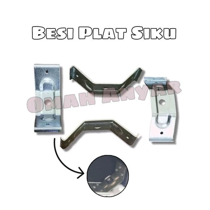 /////] Besi Plat Siku uk 4,5cm x 4cm.