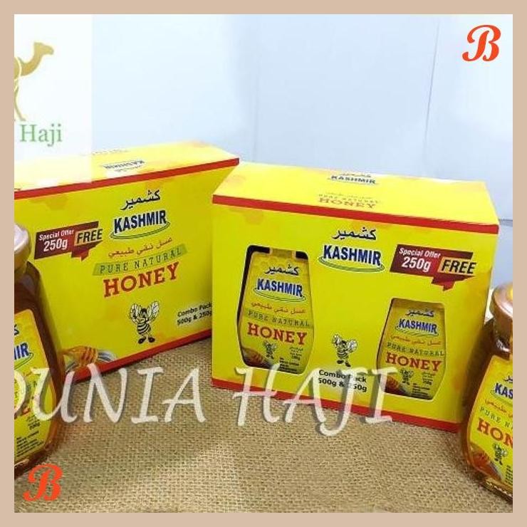 

| DH | MADU ASLI KASHMIR COMBO PACK 500GR + 250GR PURE NATURAL HONEY KASHMIR